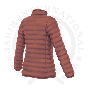 Chaqueta acolchada de mujer hecha a medida de alta calidad, ropa informal brillante de talla grande para invierno, cierre de cremallera, precio al por mayor - Product Image 3