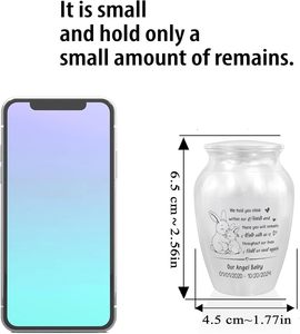 Urna conmemorativa de recuerdo decorativa de acero inoxidable para la pérdida de Niños de urnas plateadas de tamaño personalizado - Product Image 2