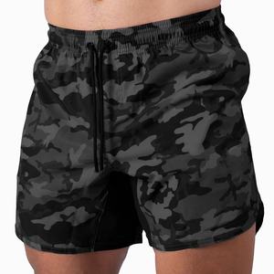 2-in-1 Men's Cotton Casual <b>Sports</b> <b>Shorts</b> <b>Pockets</b> for Fitness Gym Athletic Workouts Running-Polyester Fitness Gym Athletic <b>Shorts</b> - Product Image 4