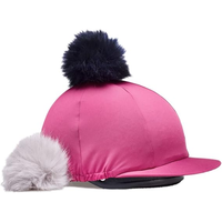 Top tendance personnalisé chapeau d'équitation en soie, pom pom casque équestre jockey crâne casquette couverture, équitation paillettes chapeau soie