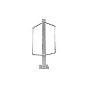 Support de stationnement pour moto Ileritraffic en argent, simple, en métal, galvanisé à chaud, 75 cm MP01, stationnement de la roue avant - Product Image 1