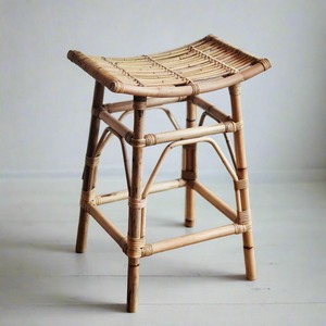 Venta al por mayor Taburetes de Bar modernos taburete de bar natural de ratán taburete alto silla personalizable altura - Product Image 4