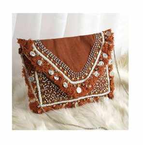 Bolso de mano de resina ecológica pintado a mano para bodas y fiestas - Elegante cartera de señora con asa glamurosa para la noche - Product Image 4