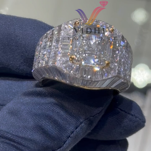 แหวนเพชรสำหรับปลูกในห้องปฏิบัติการทองคำ14K & 18K สำหรับผู้ชายและผู้หญิงที่หรูหราได้รับการรับรองสำหรับงานแต่งงาน - Product Image 4