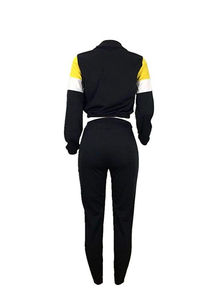 2024ใหม่ desgin ชุดวอร์มลำลองสำหรับผู้หญิง, ชุดวอร์ม2ชิ้นซิปด้านบนและเอวยางยืดชุดวอร์มกันลมสำหรับผู้หญิง - Product Image 3