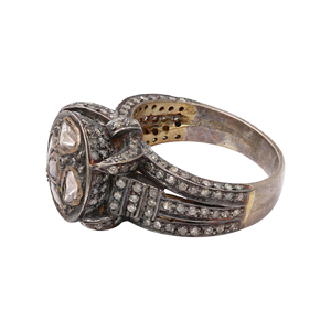 Handmade Polki Diamond <b>Ring</b> for Women <b>925</b> Sterling <b>Silver</b> <b>Ring</b> for Wedding Jewelry for Wholesale - Product Image 2