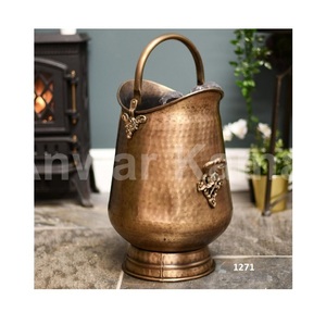 Cubo de carbón de Metal de Venta caliente con asa de transporte y Asa de soporte, accesorio para chimenea, tienda de troncos, soporte para encender - Product Image 3