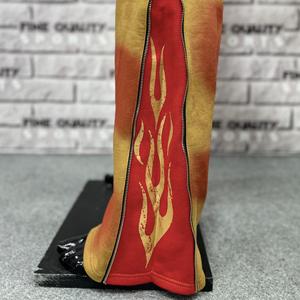 Pantalones de chándal acampanados de algodón 100%, pantalones estampados con Panel de cremallera lateral suelta con bordado de lavado desteñido al sol, pantalones Unisex de estilo informal - Product Image 5