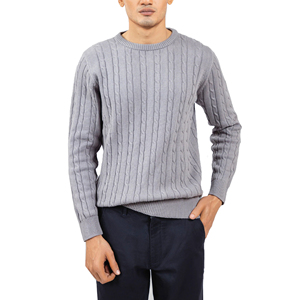 Suéter Cárdigan de Punto para Hombre, Manga Larga, Invierno, Cálido, Informal, Prenda Exterior de Moda, Logotipo Frontal Personalizable, OEM ODM Disponible - Product Image 1