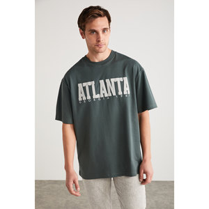 T-shirt à manches courtes pour homme GRIMELANGE ATLANTA, 100% coton, avec détails imprimés - Product Image 3