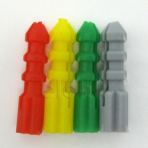 Chevilles en plastique jaunes Elehk, petites, chevilles murales en plastique colorées Tac ke mau, diamètre 5-6-8 - Product Image 4
