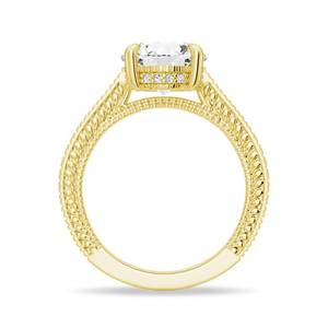Anillo de Halo con Diamante Moissanite de Corte Redondo, Plata de Ley Oculta, Único y Elegante - Product Image 4