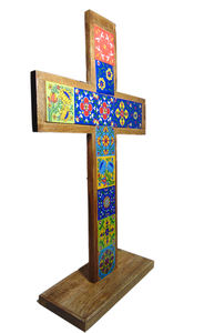 ทำจากไม้คริสเตียนทำด้วยมือตกแต่งโต๊ะทางศาสนาแนวจิตวิญญาณสัญลักษณ์ความเชื่อแบบชนบทสำหรับบ้านพื้นที่ศักดิ์สิทธิ์ของโบสถ์ - Product Image 2