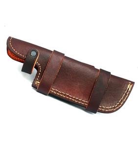 Énorme demande de haute qualité fait à la main 5 \ "étui de couteau droit en cuir gaine verticale pour blocs de lames de 5'' et sacs à rouleaux - Product Image 2