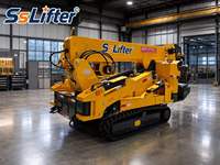 Grue araignée mobile compacte dotée d'une flèche télescopique hydraulique multi-sections et d'une fonction de commande à distance sans fil.