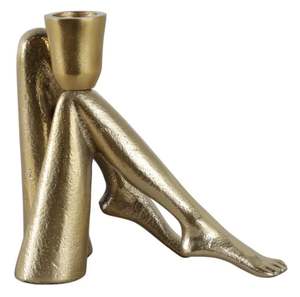 AK <b>Brass</b> Leg Shape Aluminium <b>Candle</b> <b>Holder</b> In <b>Brass</b> Finished Unique Stand For Hotel Decor / Restaurant Decor - Product Image 2