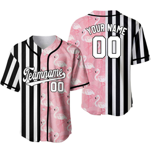 Nuevo estilo personalizado transpirable 100% poliéster béisbol Jersey uniforme media manga cuello en V logotipo personalizado alta calidad superventas - Product Image 5