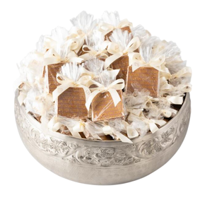 Bol à chocolat en métal doré et argenté artisanal de luxe moderne, porte-douceurs, passe au lave-vaisselle, durable pour les mariages et les événements - Product Image 5