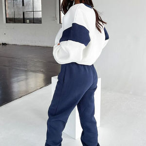 ชุดวอร์มผู้หญิงสำหรับฤดูใบไม้ร่วงและฤดูหนาว ชุดเซ็ตเสื้อฮู้ดและกางเกงขายาว 2 ชิ้น - Product Image 5