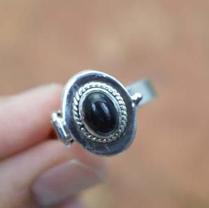 Joyería para mujer, anillo de estilo bohemio de plata, joyería de Plata de Ley 925, piedras preciosas de ónix negro, anillo hecho a mano de tendencia, regalo para el amor - Product Image 5