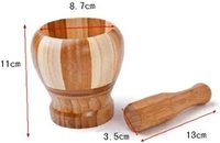 Ensemble d'outils de cuisine pas cher pour hacher les légumes et épices, presse-ail manuel en bois naturel, écologique et multifonction, personnalisable