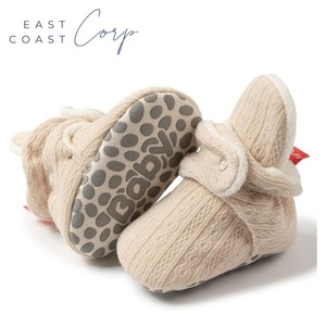 Botines de bebé recién nacido Unisex, calcetines acogedores de lana de algodón, zapatos de suela antideslizante, zapatos infantiles cálidos de Otoño/Invierno para niños pequeños, transpirables - Product Image 1