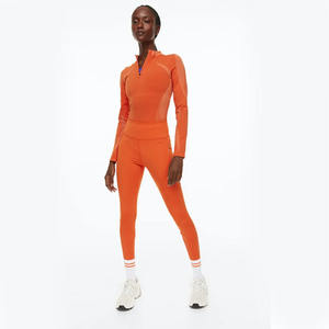 2023 Latest Arrival Fitness Wear Women Orange Colour Stretchable Mid Waist Yoga Leggings <b>for</b> Sale Women <b>Tights</b> - Product Image 3