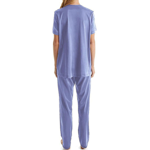 Knitted 100% Silk Thermal Breathable Long Sleeve Women's Summer Nightgown Pyjamas Set Sleeping Wear Velour - Product Image 4