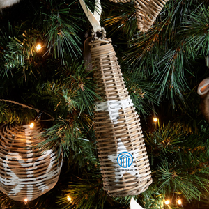 Rustic Rattan Bottle <b>Christmas</b> Ornament Home Decor Rattan Champagne <b>Christmas</b> Decorations Luxury <b>Christmas</b> Holiday Time - Product Image 4