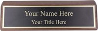 Plaque de nom noire de bureau d'affaires en bois de noyer personnalisée avec lettres dorées-Plaque de porte de bureau d'affaires montée de 2 "X 8"