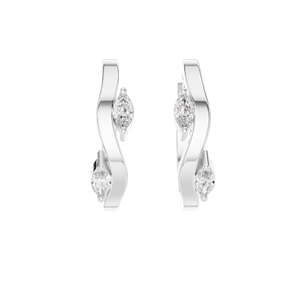Boucles d'oreilles en diamant CVD cultivé en laboratoire 0,25 CT VVS-VS-EF, or 18 carats, 14 carats, 10 carats et argent 925, or rose, or jaune, or blanc et moissanite - Product Image 3