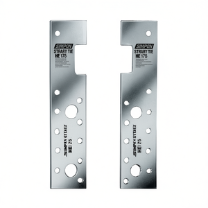 SIMPSON STRONG TIE HE 175 Wood-Iron Anchor Hot-Dip Galvanized Dimensions 175 X 40 X 4mm Pack Size 75 - Product Image 3