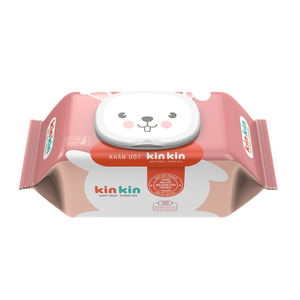 Toallitas húmedas Kinkin para bebés de 100 piezas Tela no tejida con agua purificada para una limpieza efectiva de los bebés - Product Image 1