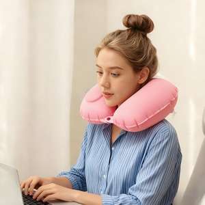 Almohada de Viaje Inflable Portátil en Forma de U, Cojín de Aire Ligero para Avión, Coche, Oficina, Camping |   Hecho en Indonesia - Product Image 4
