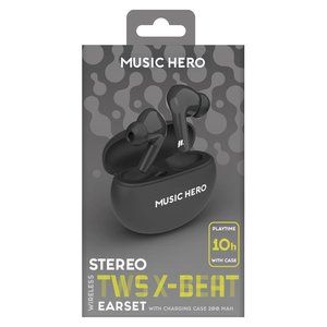 Sbs MUSIC HERO X Beat TWS pour écouteurs sportifs Bluetooth avec microphone noir MHTWSBEATBTNORK 0951761 - Product Image 2
