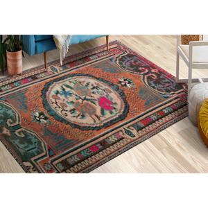 Alfombra Floral con Diseño de Rosas: Estilo Turco Vintage, Impresa en 3D - Alfombra Impresa, Alfombra de Chenilla - Product Image 1