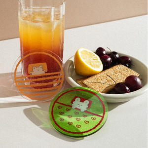 Custom Acrylic <b>Coaster</b> Glitter Transparent Personalized Logo <b>Drink</b> <b>Coaster</b> Durable Plastic Promotional Gift Wholesale - Product Image 2
