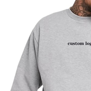 Impresión personalizada de invierno de gran tamaño pulóver Casual hombres cuello redondo 100% algodón a granel de talla grande de los hombres personalizados impreso 100% algodón - Product Image 3
