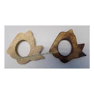 Porte-anneau de serviette en bois en forme de poisson en gros pour Noël Thanksgiving et décor de Table à manger - Product Image 4