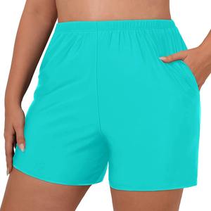 Taille haute Bikini bas maillots de bain Shorts de bain maillot de bain bas femmes froncé Shirre ventre contrôle culotte grande taille pantalon - Product Image 5