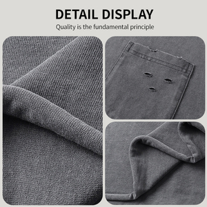 T-shirt Homme Personnalisé en Coton Lourd 100% Uni, Coupe Oversize, Épaules Tombantes, Qualité Supérieure, Style Vintage Délavé à l'Acide, Streetwear, Vente en Gros - Product Image 5