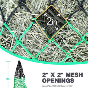 Mangeoire à foin en nylon durable avec coutures renforcées pour le bétail et l'utilisation agricole Sac à foin de grande capacité - Product Image 2