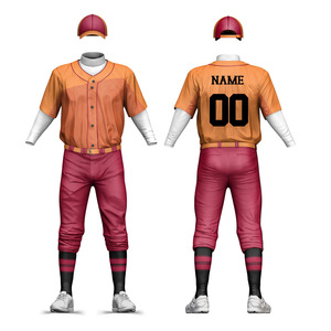 เครื่องแบบเบสบอลวัสดุโพลีเอสเตอร์สำหรับผู้ชายผู้หญิงเครื่องแบบเบสบอลดีไซน์ใหม่ - Product Image 1