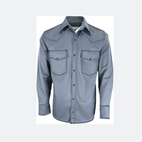 Chemise de travail en coton respirant résistant aux flammes pour hommes, tissu sergé de qualité supérieure, poids moyen, vêtements de soudage