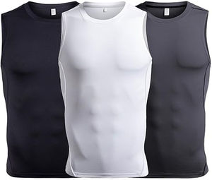 เสื้อกล้ามผู้ชายสั่งทำพิเศษ ผ้าฝ้าย 100% ระบายอากาศได้ดี เสื้อผ้าออกกำลังกายแบบถัก แห้งเร็ว ต้านเชื้อแบคทีเรีย สำหรับยิมและสวมใส่ลำลอง - Product Image 1