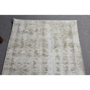 Tapis vintage 2,9x6,2 pieds, tapis d'inspiration turque, tapis persan gris - Product Image 4
