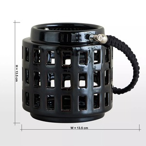 Linterna de aluminio para tumbas con motivo de hojas, colores personalizados, decoración interior y exterior para el hogar y el jardín, diseño clásico relámpago - Product Image 4