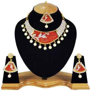 Conjunto de Joyería de Aleación Chapada en Oro de 24K con Cristales de Estrás en Forma de Flor Estilo Vintage, Collar, Pendientes y Diadema para Mujer, Boda, Fiesta - Product Image 1