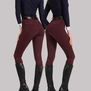 Pantalon d'équitation durable pour homme avec grip en silicone aux genoux, tissu respirant et flexible pour l'équitation en extérieur - Product Image 1