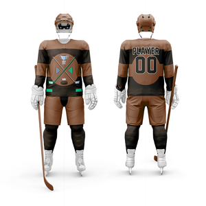 เสื้อทีมออกแบบได้ตามต้องการสำหรับโรงงานฮ็อกกี้น้ำแข็งชุดเล่นกีฬาพิมพ์ซับลิเมชัน OEM - Product Image 5